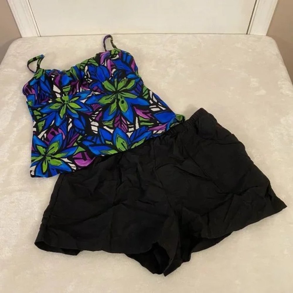 Longitude NWT Tankini Small Shorts POCKETS!